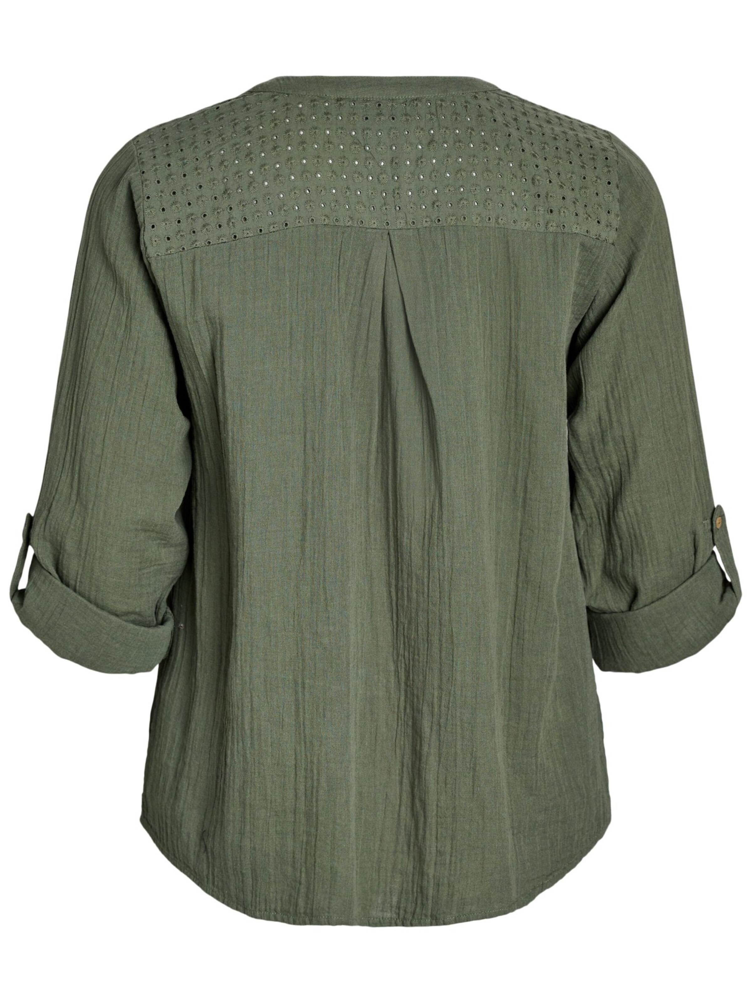 Zizzi Bluse 'Cavivu' in Grün