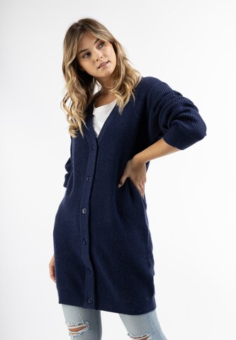 DreiMaster Vintage Knit cardigan in Blue: front