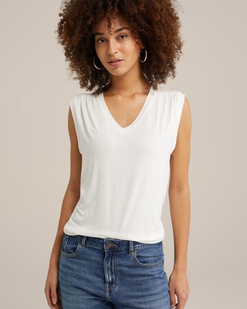 Top di WE Fashion in bianco: frontale
