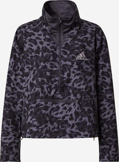 ADIDAS PERFORMANCE Sportjacka 'Fast' i grå / svart / vit, Produktvy