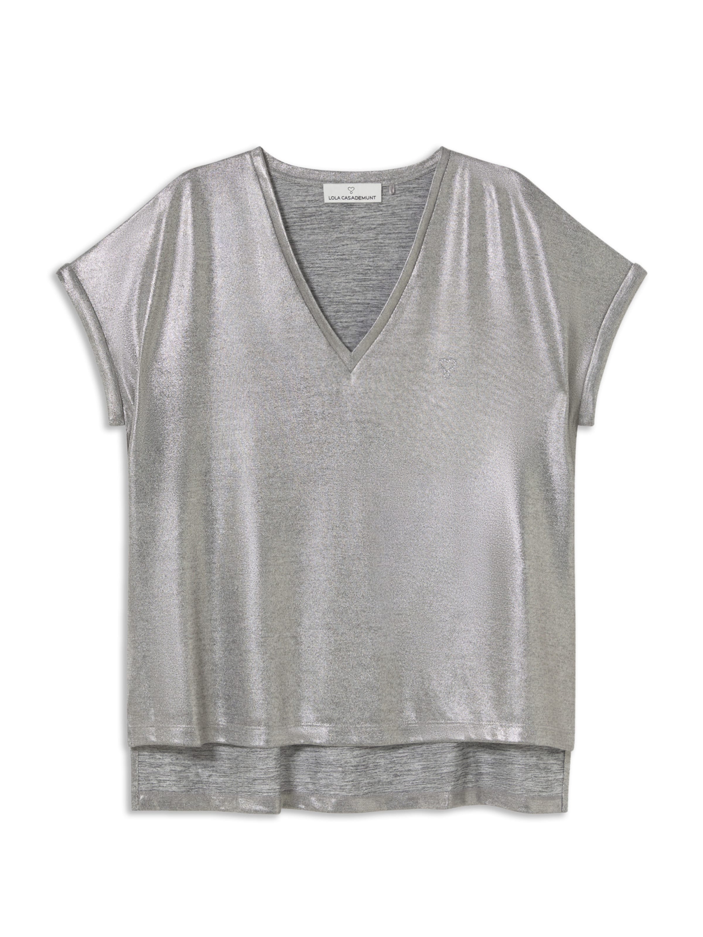 Tricou de la Lola Casademunt pe gri: față