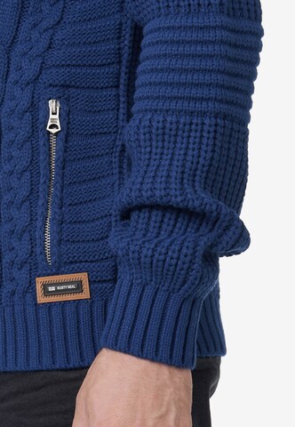 Rusty Neal Knit Cardigan in Blue