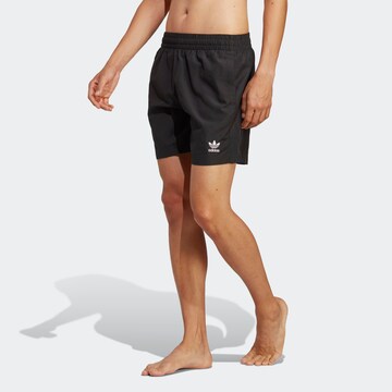 ADIDAS ORIGINALS Athletic Swim Trunks 'Adicolor Essentials Solid' in Black: front