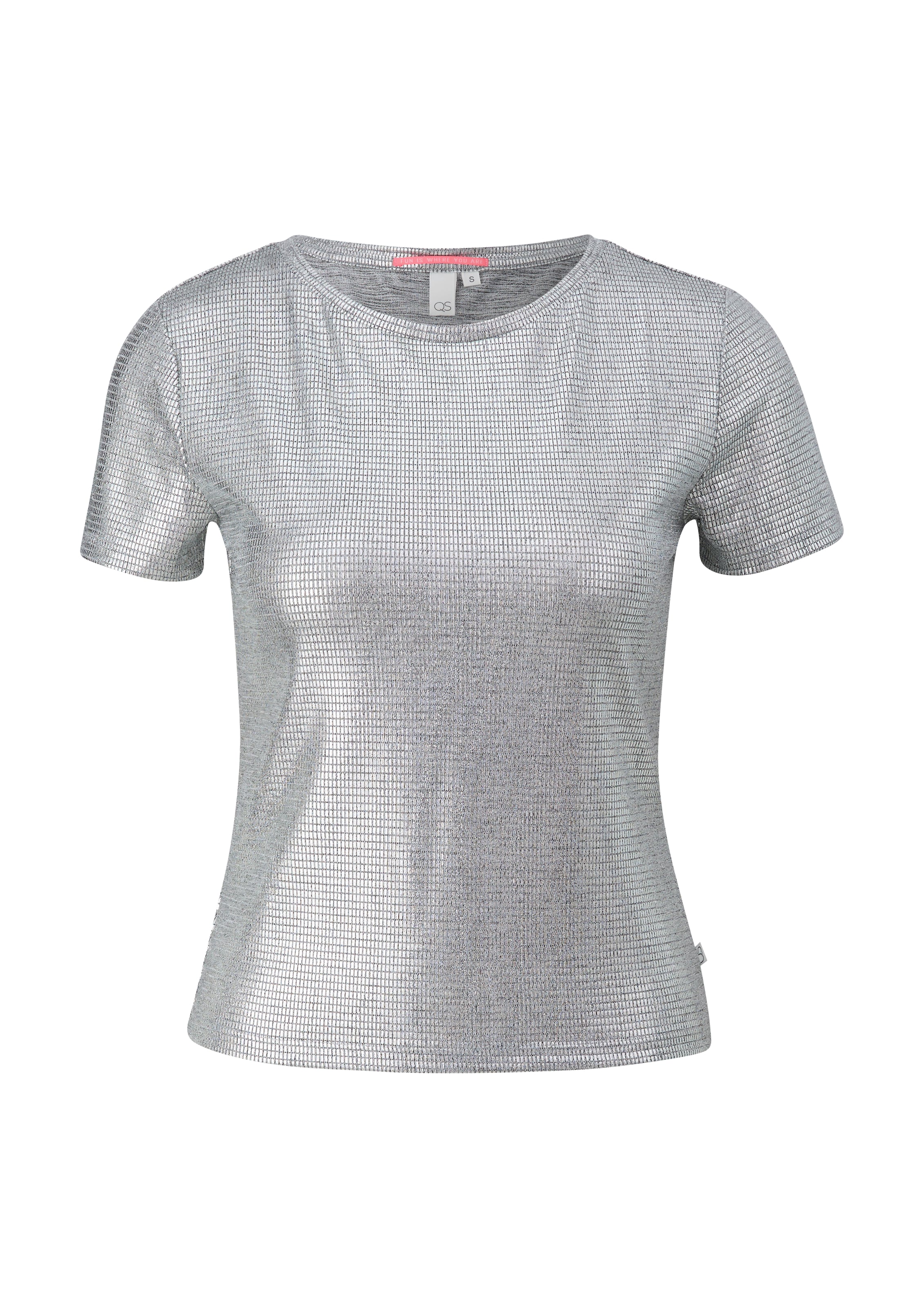 QS Shirt in de kleur Zilver, Productweergave