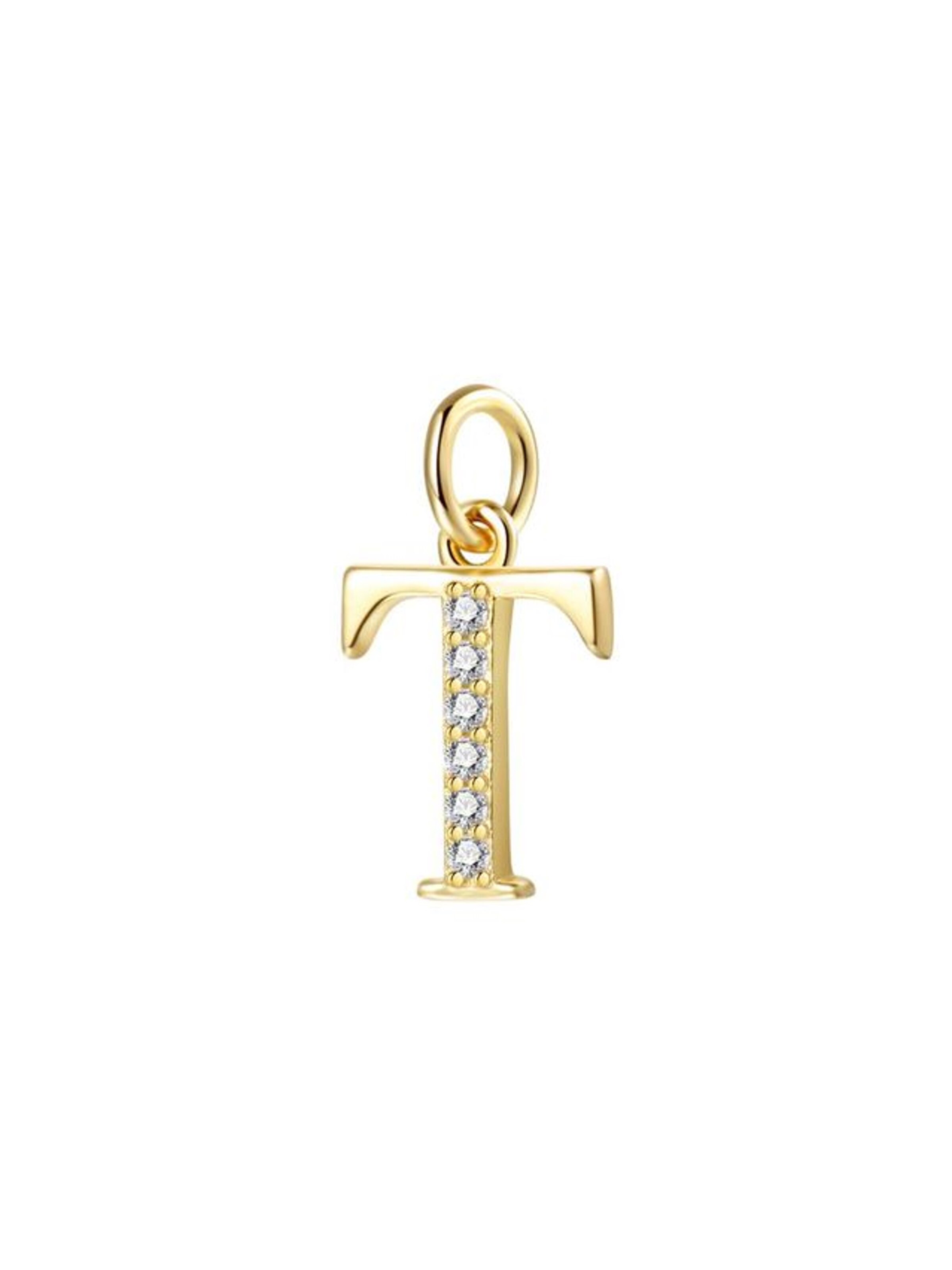 Hey Happiness Necklace 'Letter T' in Gold
