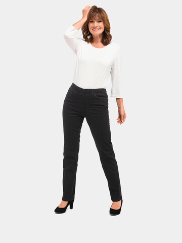 Goldner Regular Jeans 'Louisa' in Schwarz