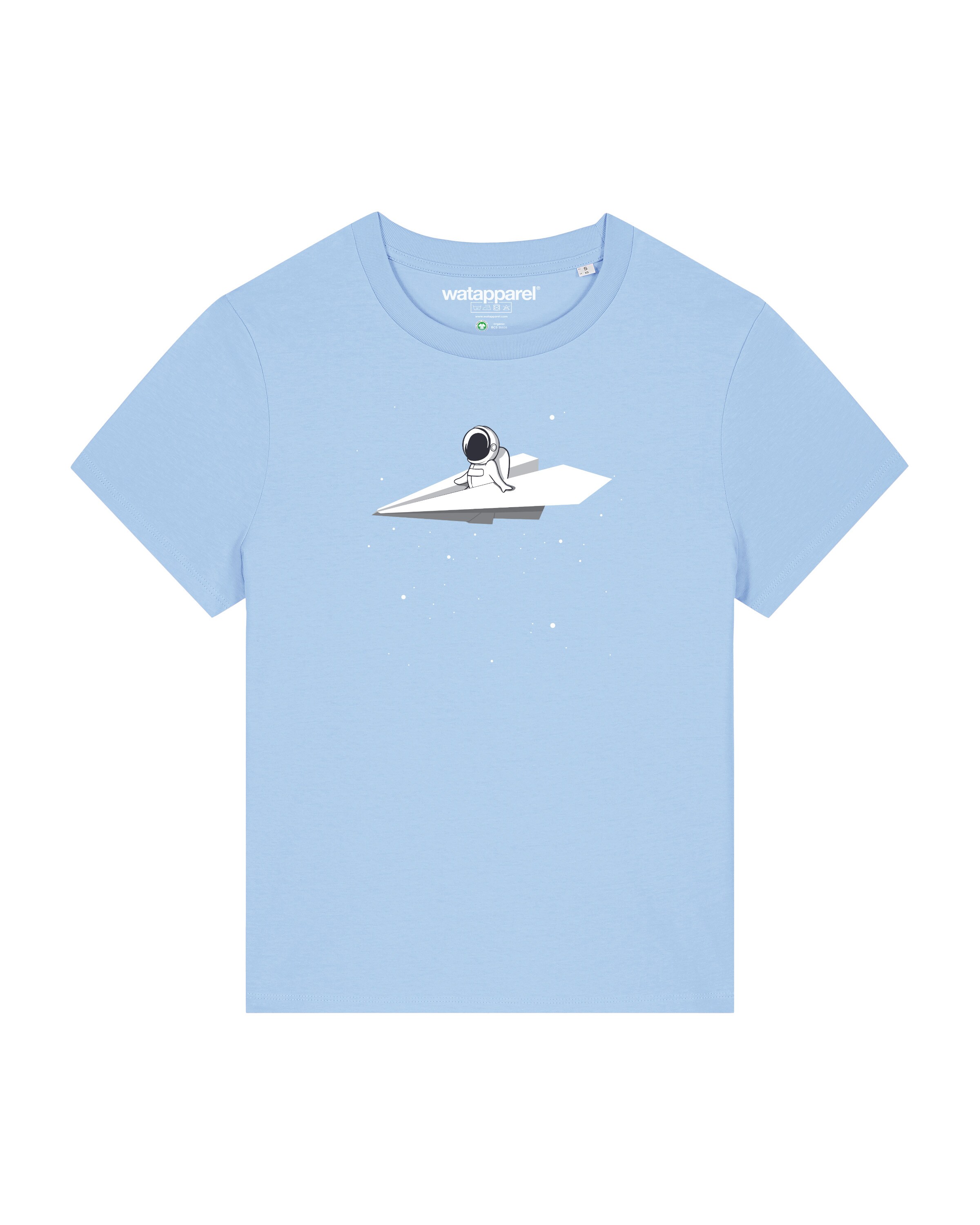 T-shirt Watapparel en bleu : devant