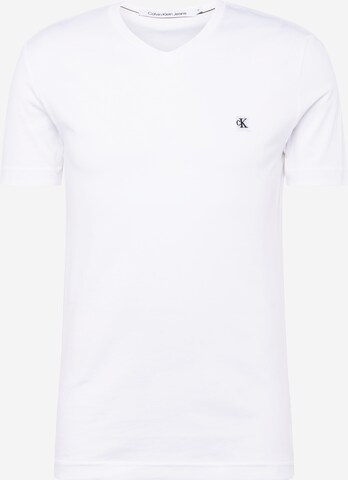 T-Shirt Calvin Klein Jeans en blanc : devant