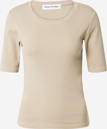 Kings Of Indigo T-Shirt 'RINA' in Beige: predná strana