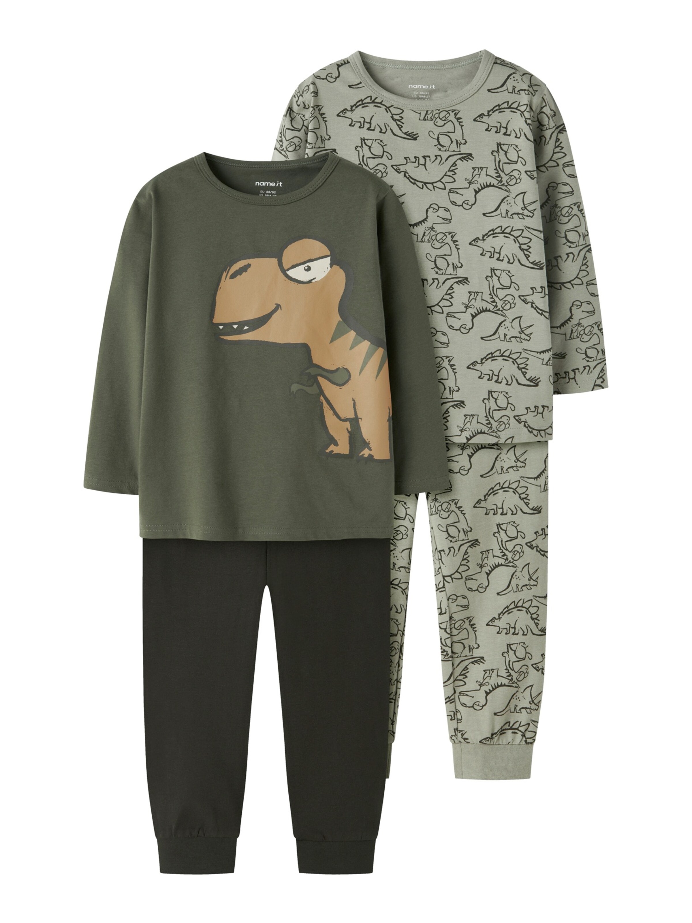 NAME IT Pajamas in Green: front
