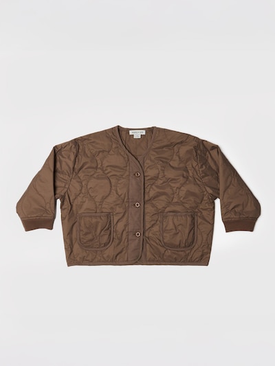 Maru + Bo Tussenjas 'LIGHT PADDED KIMONO JACKET WITH STITCHING' in 80-92 in de kleur Bruin, Productweergave