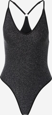 BDG Urban Outfitters Shirt Bodysuit in Black: front