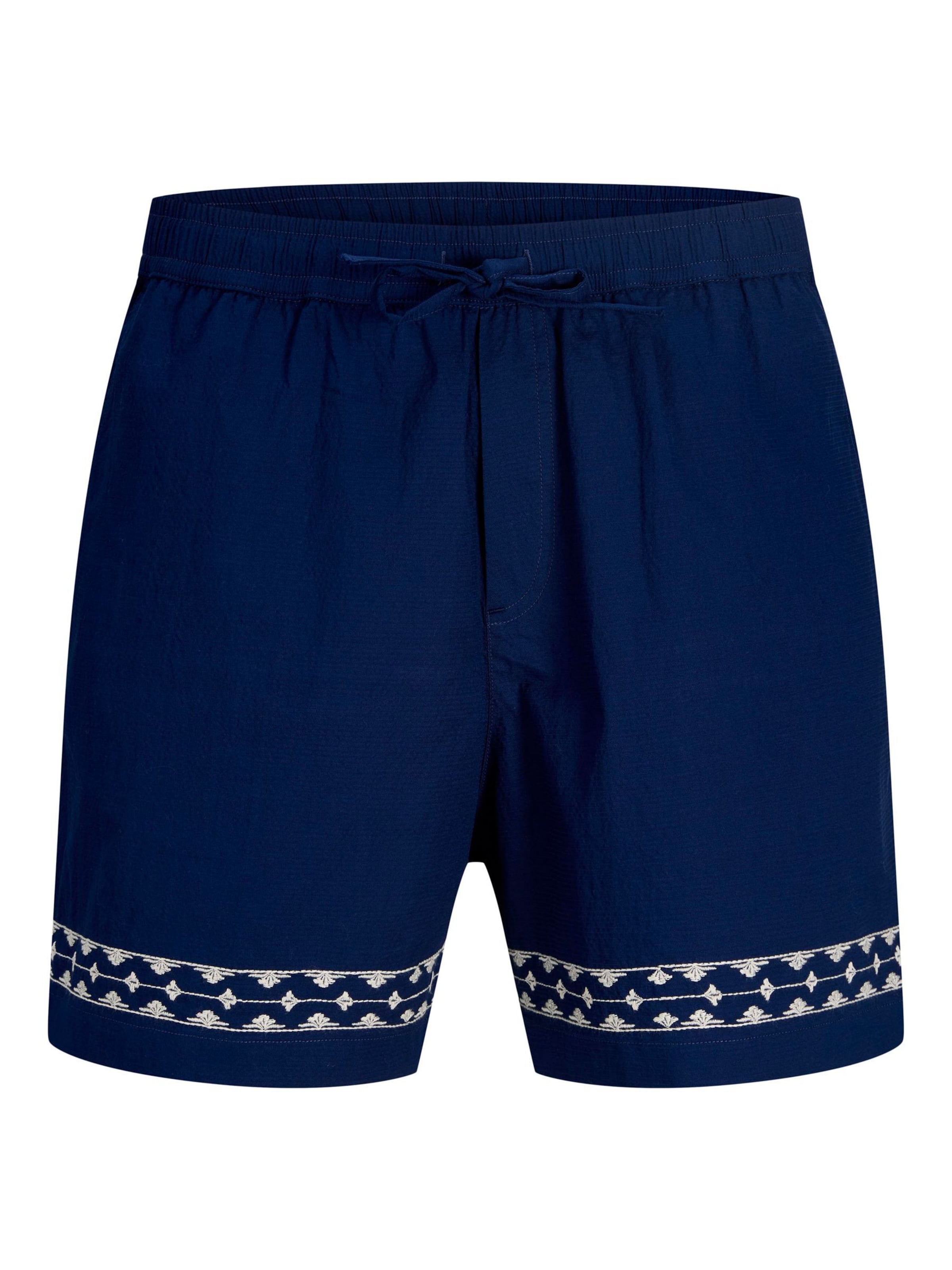 JACK & JONES Wide Leg Bukser i blå: forside