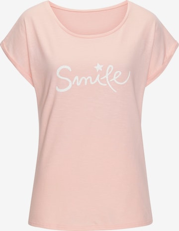 T-shirt BEACH TIME en orange : devant