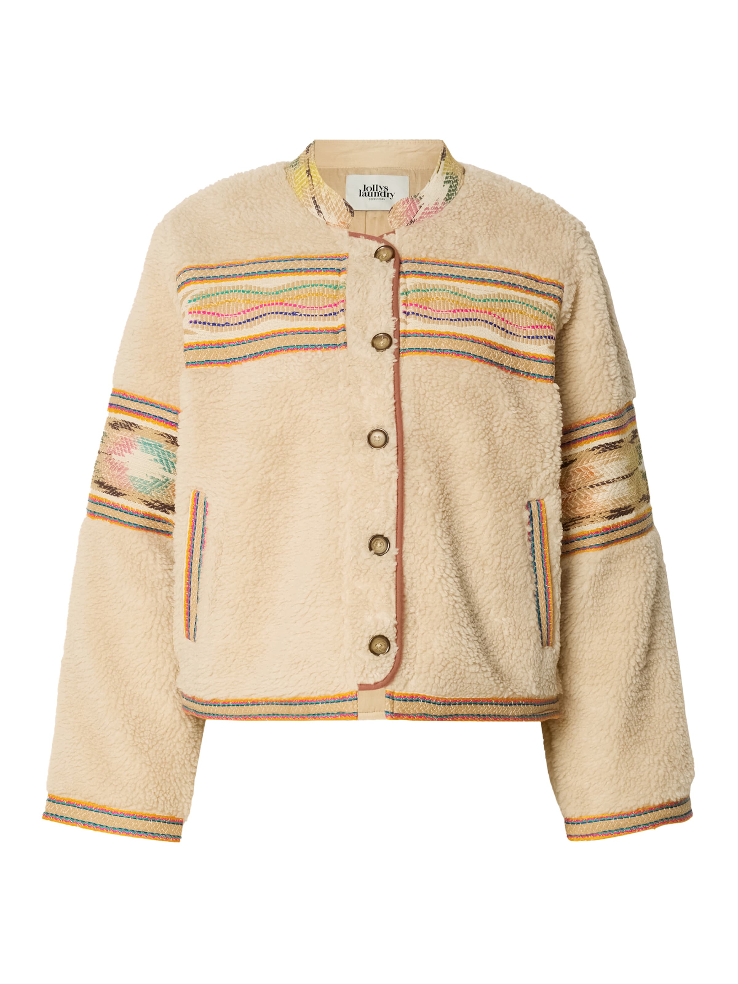 Geacă de primăvară-toamnă 'Siri' de la Lollys Laundry pe bej: față