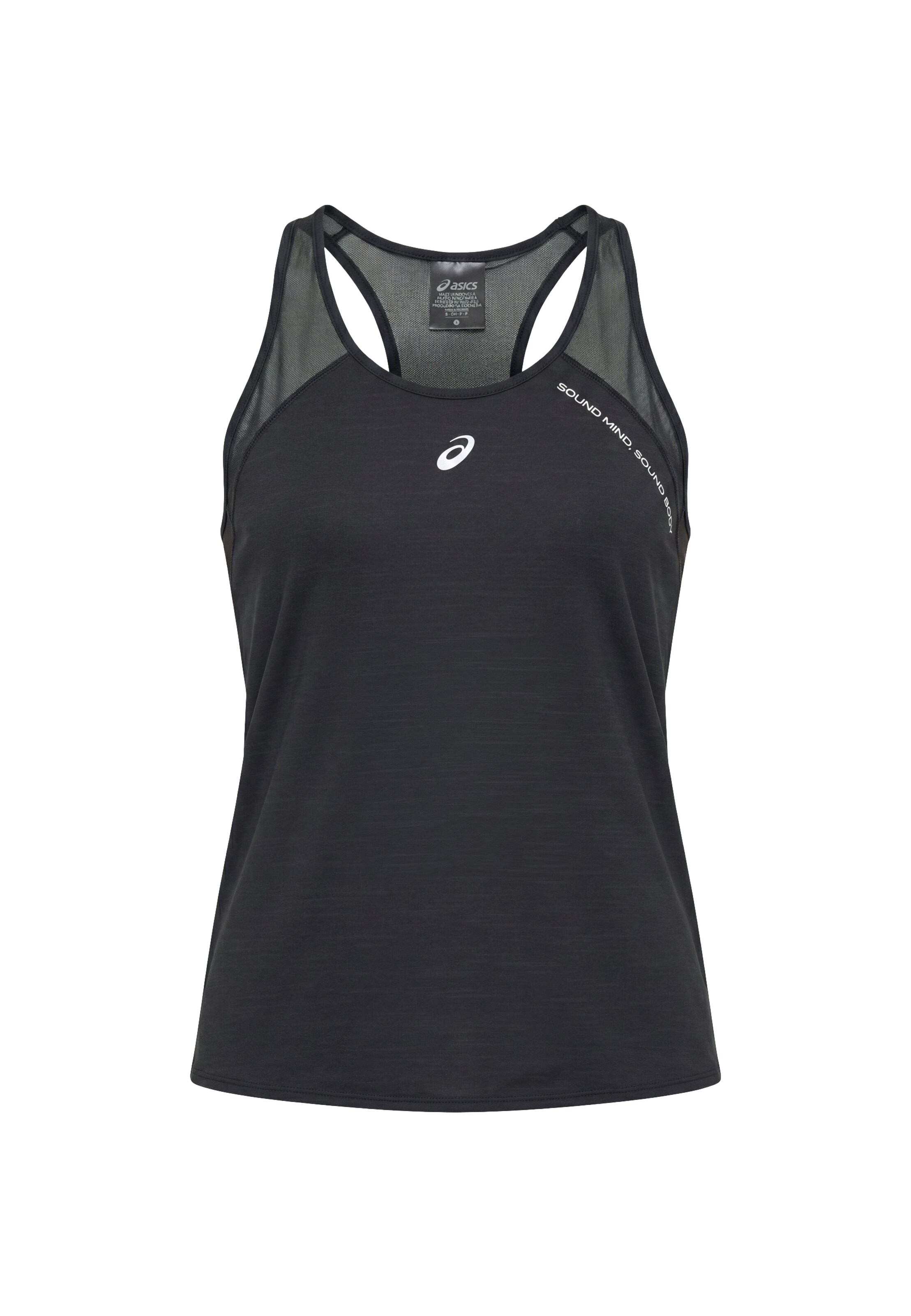 ASICS Sporttop 'ROAD' in XS in schwarz / weiß, Produktansicht