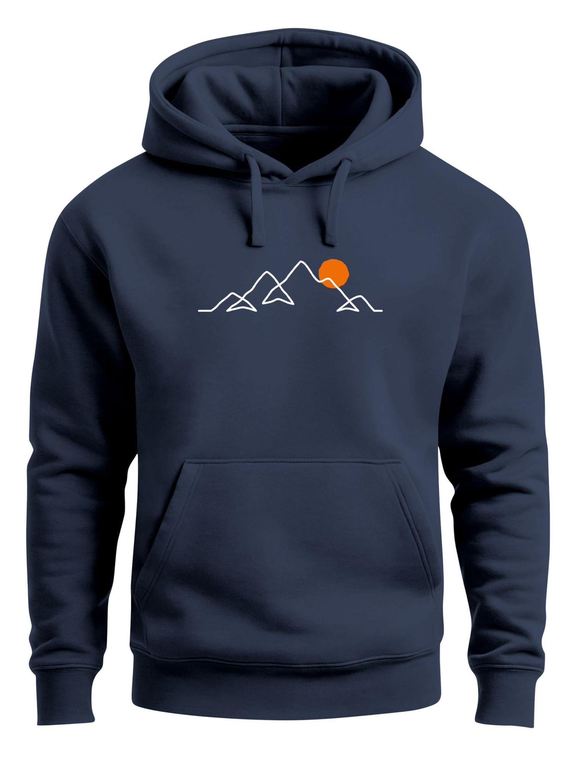 Neverless Sweatshirt 'Berg Linie' in Blue