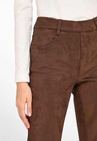 Peter Hahn Regular Broek in Bruin