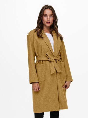 Only Petite Between-Seasons Coat in Brown: front