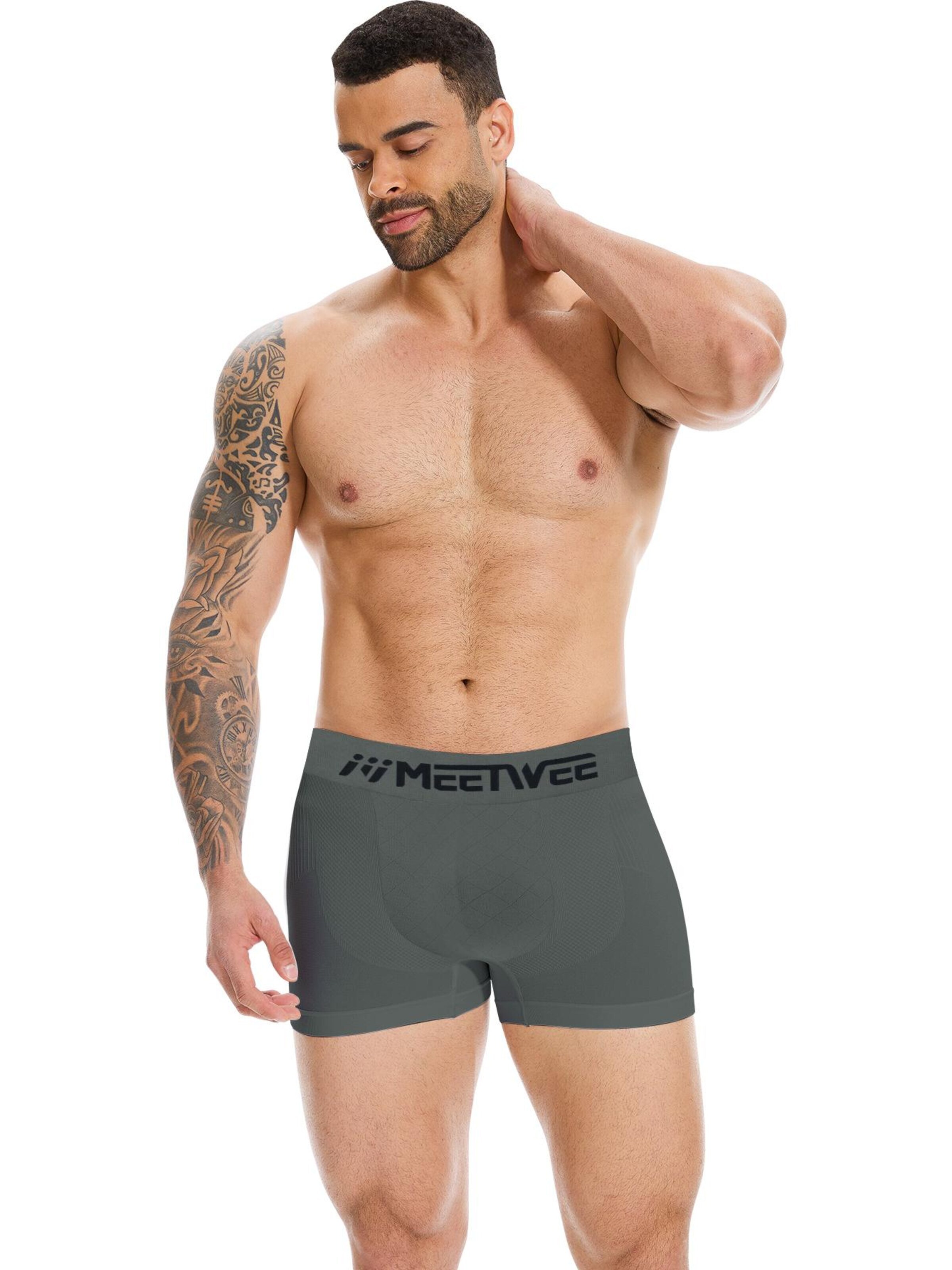 MEETWEE Boxershorts '4 Pack Men's Breathable Underwear' in Gemengde kleuren