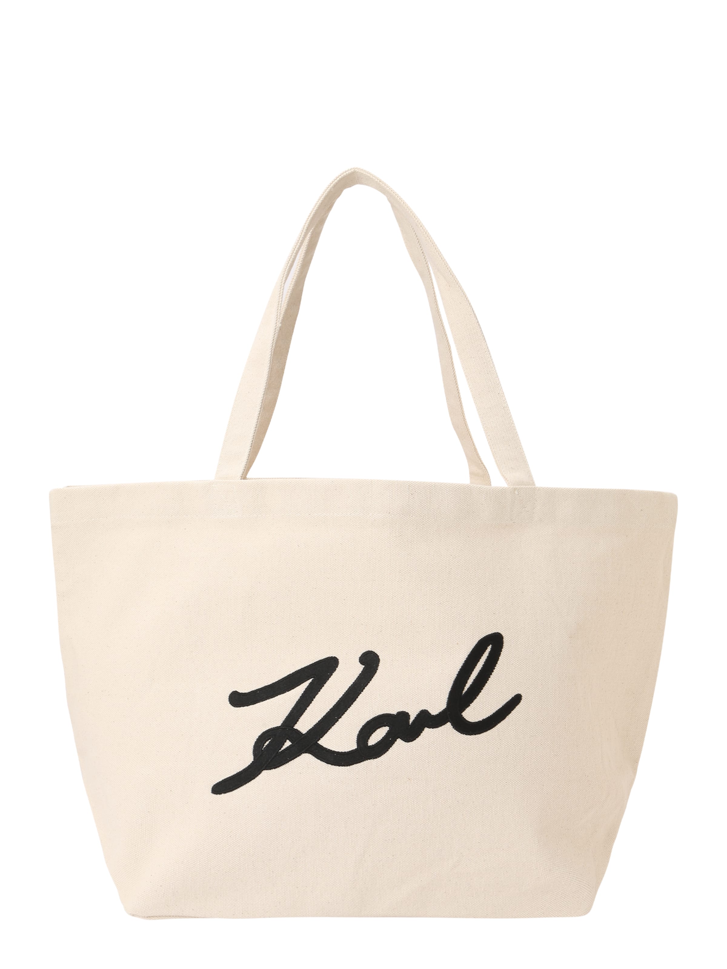 Cabas Karl Lagerfeld en blanc : devant