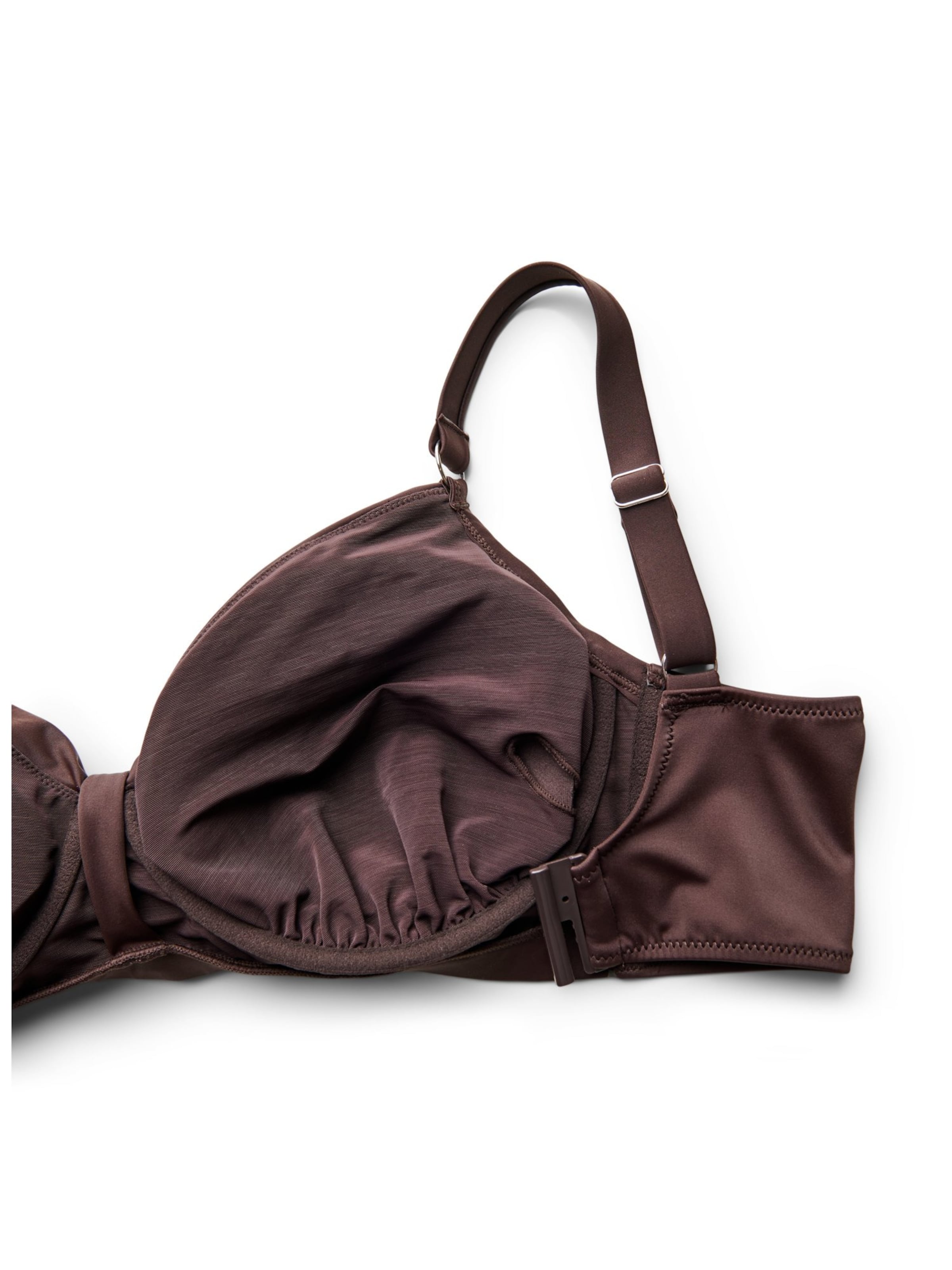 Swim by Zizzi Bustier Bikini felső 'Basic' - barna