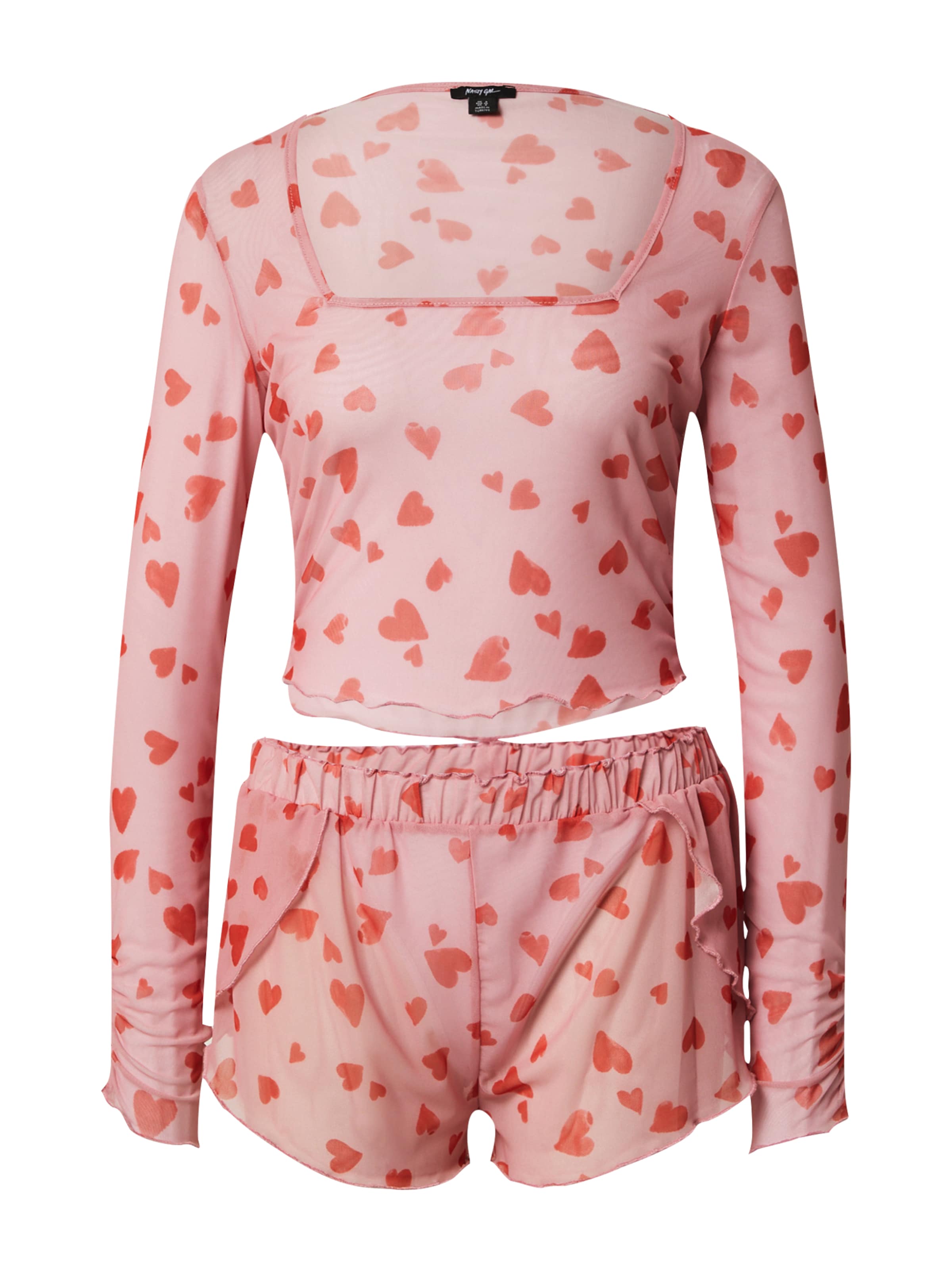 Nasty Gal - Pijama em rosa: frente