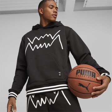 PUMA Sportsweatshirt 'Franchise Core' in Zwart: voorkant