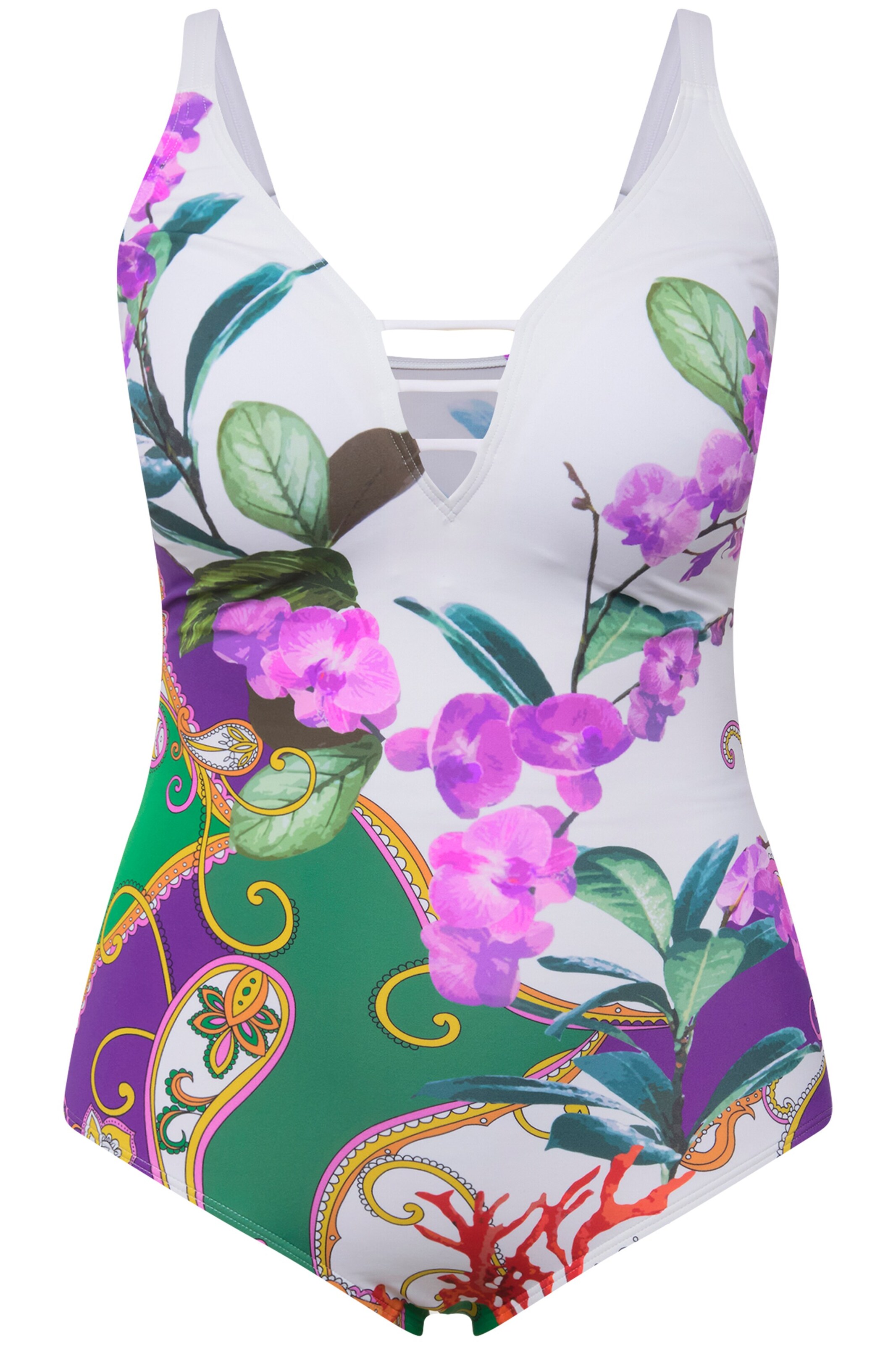 Ulla Popken Badpak in Gemengde kleuren: voorkant