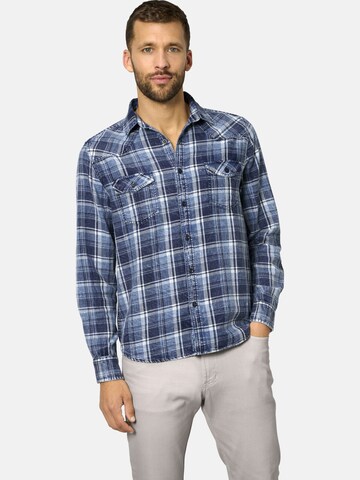 BABISTA Regular fit Button Up Shirt ' Franlono ' in Blue: front