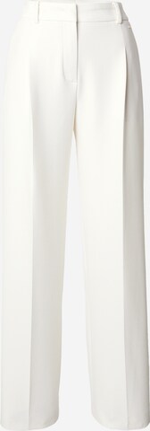 JOOP! Wide leg Pleat-Front Pants in White: front