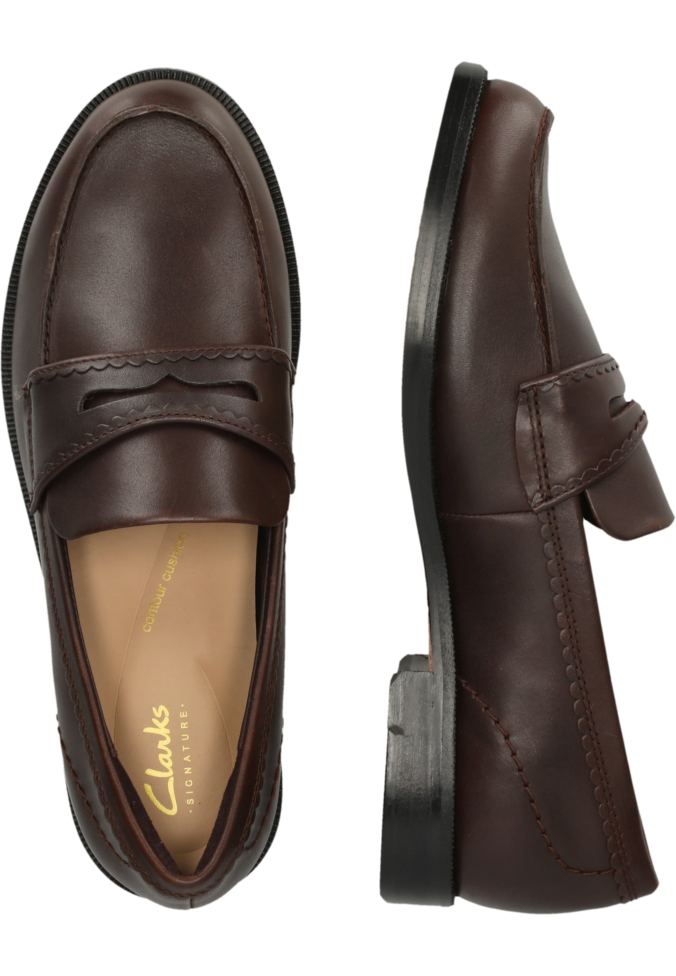 CLARKS Slipper 'Straven Edge' in Braun