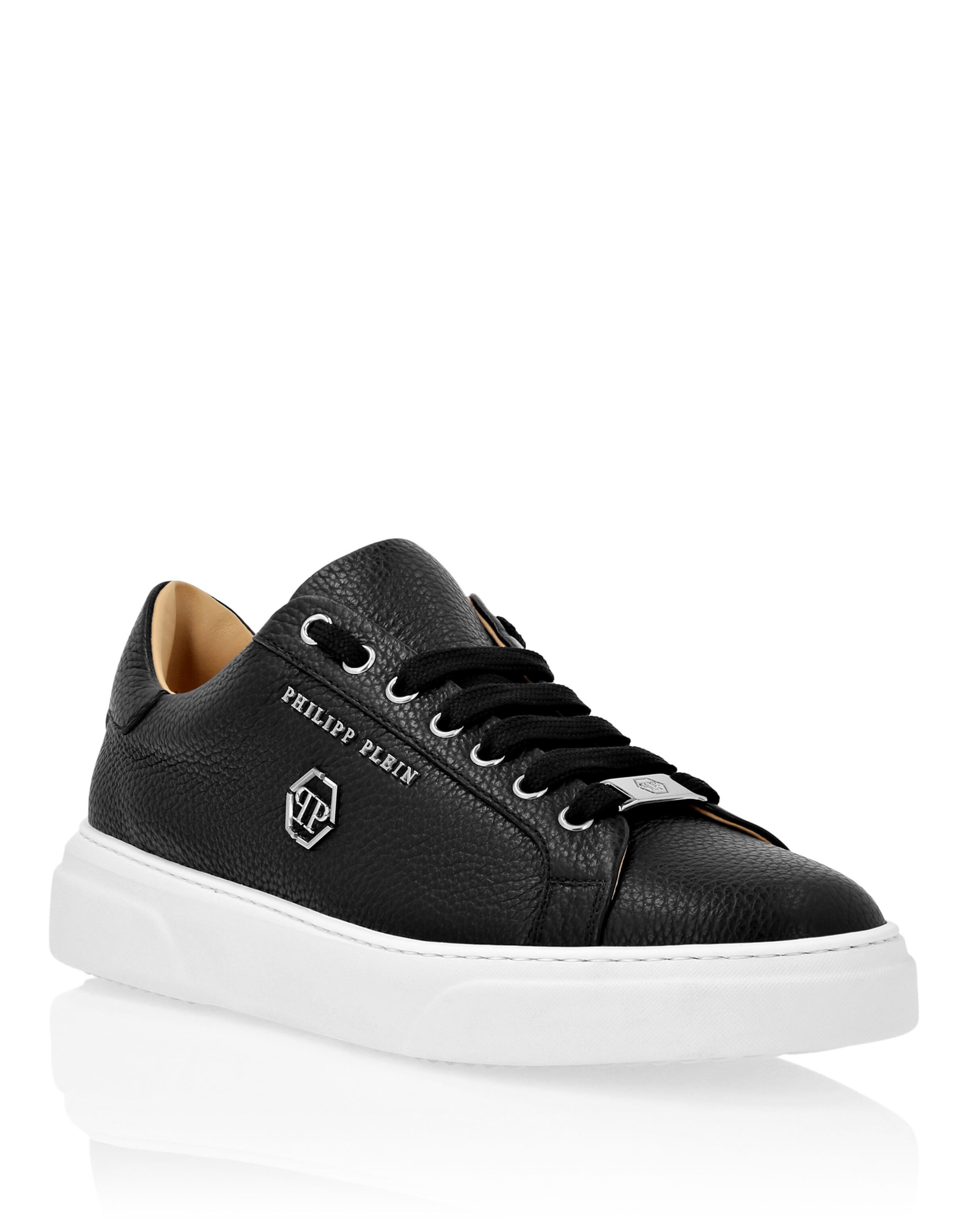 Philipp Plein - Zapatillas deportivas bajas 'Hexagon' en negro: frente