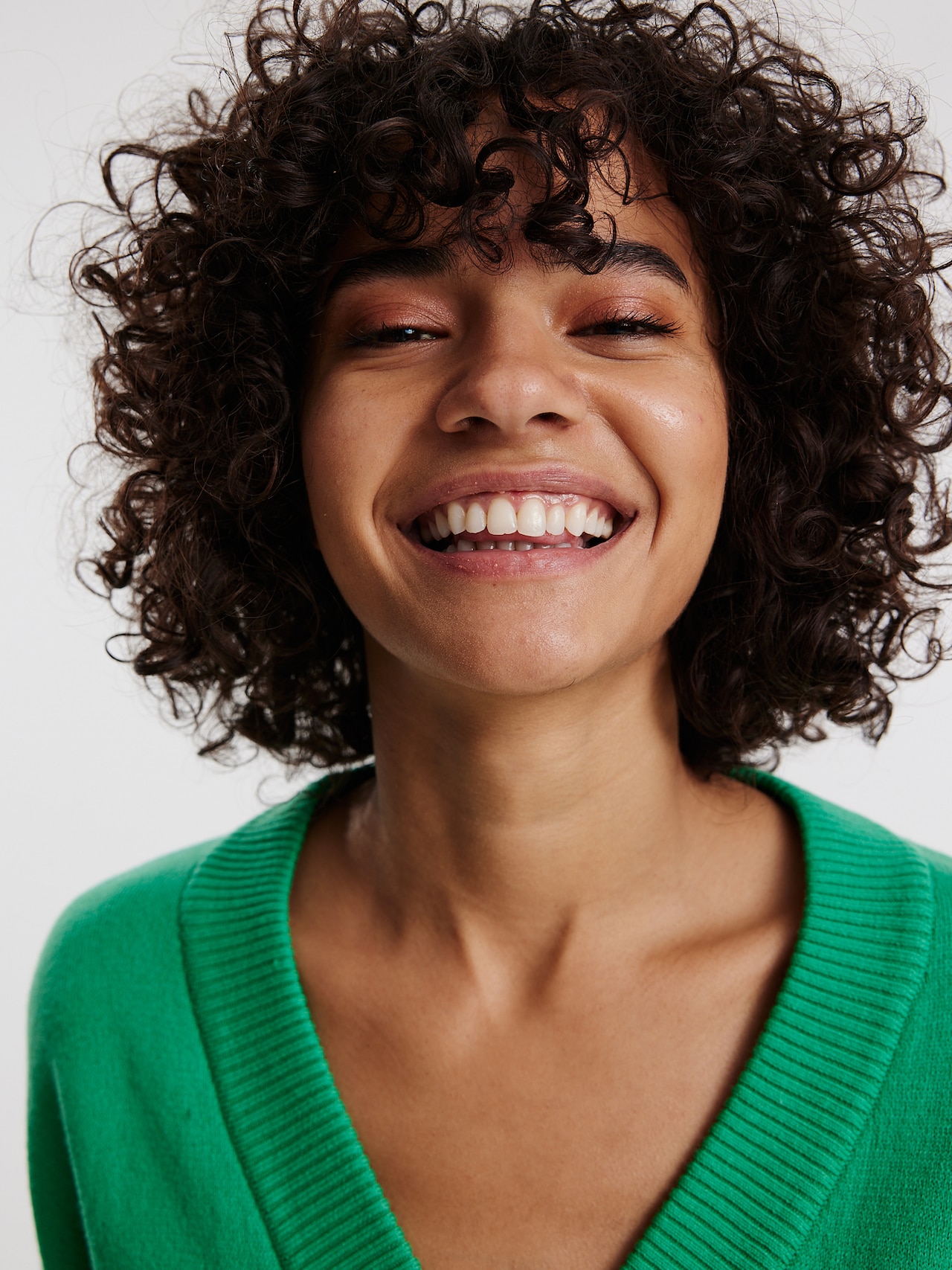 EDITED Gebreid vest 'Etta' Groen