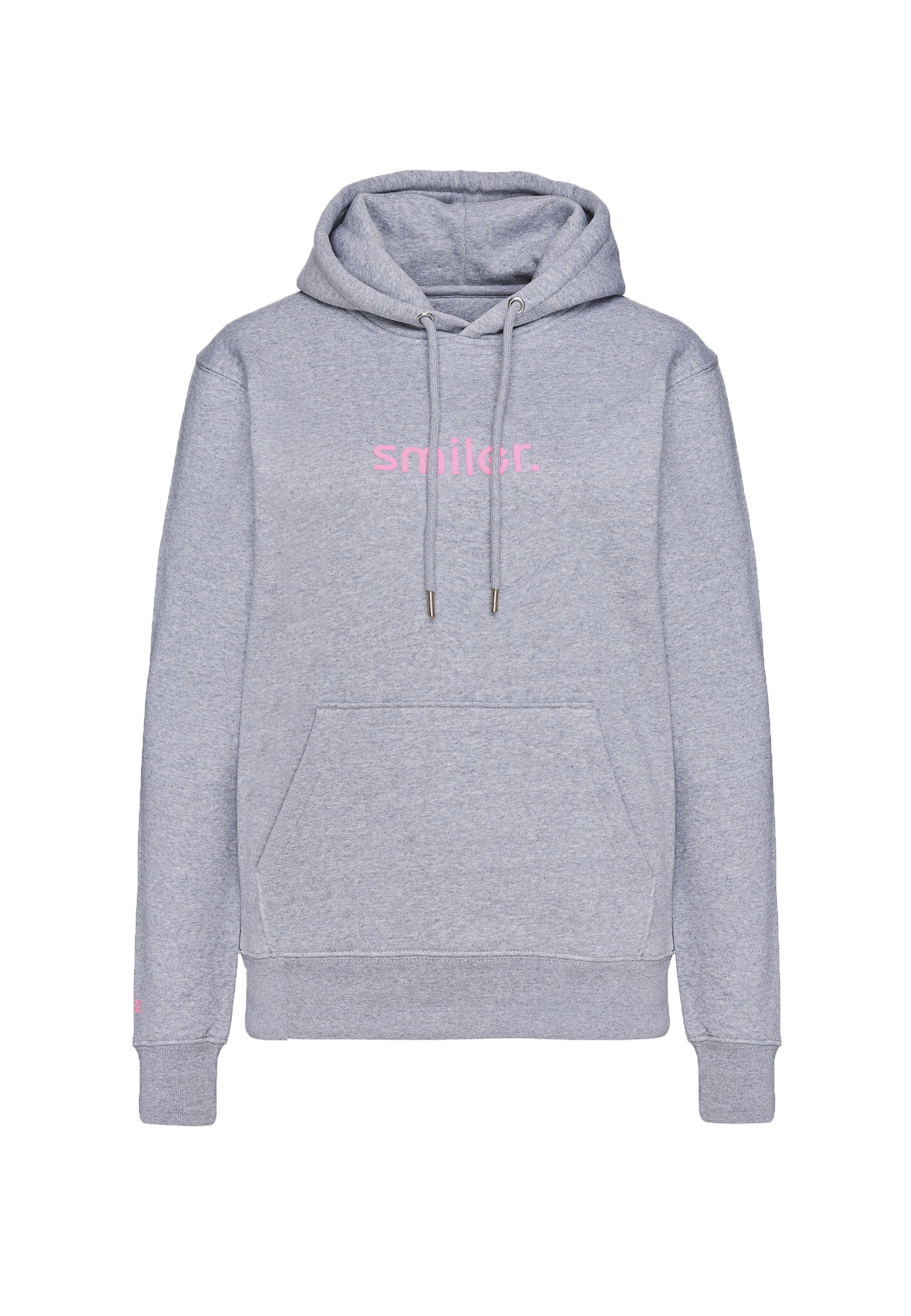 smiler. Sweatshirtkapuzenpul buddy. in Grau: Vorderseite