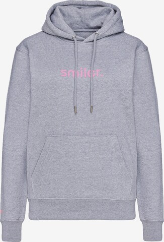 smiler. Sweatshirt in Grey: front