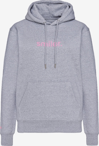 smiler. Sweatshirt in Grey: front