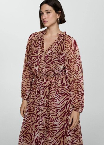 Rochie tip bluză 'Colombia' de la MANGO pe roșu