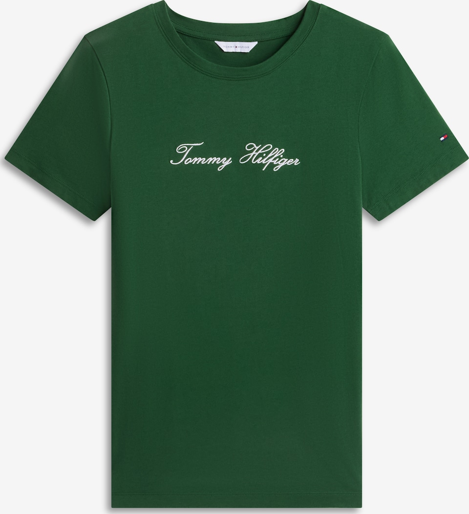 Tricou de la TOMMY HILFIGER pe verde: față
