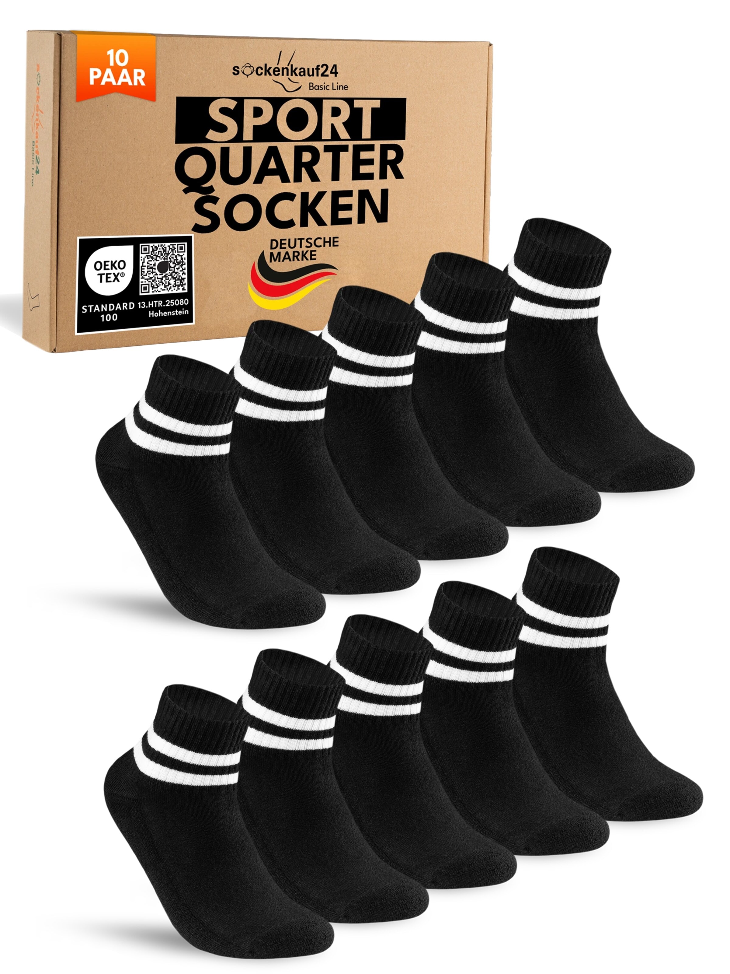 sockenkauf24 Athletic Socks in Black: front