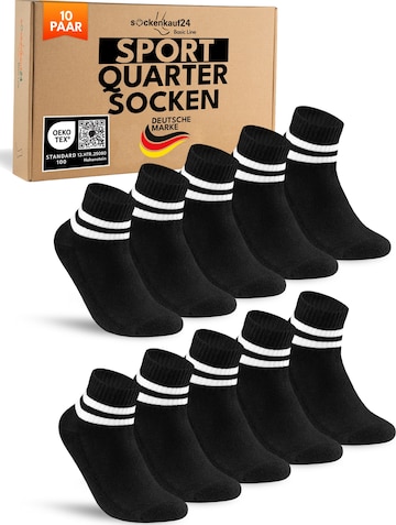 sockenkauf24 Athletic Socks in Black: front