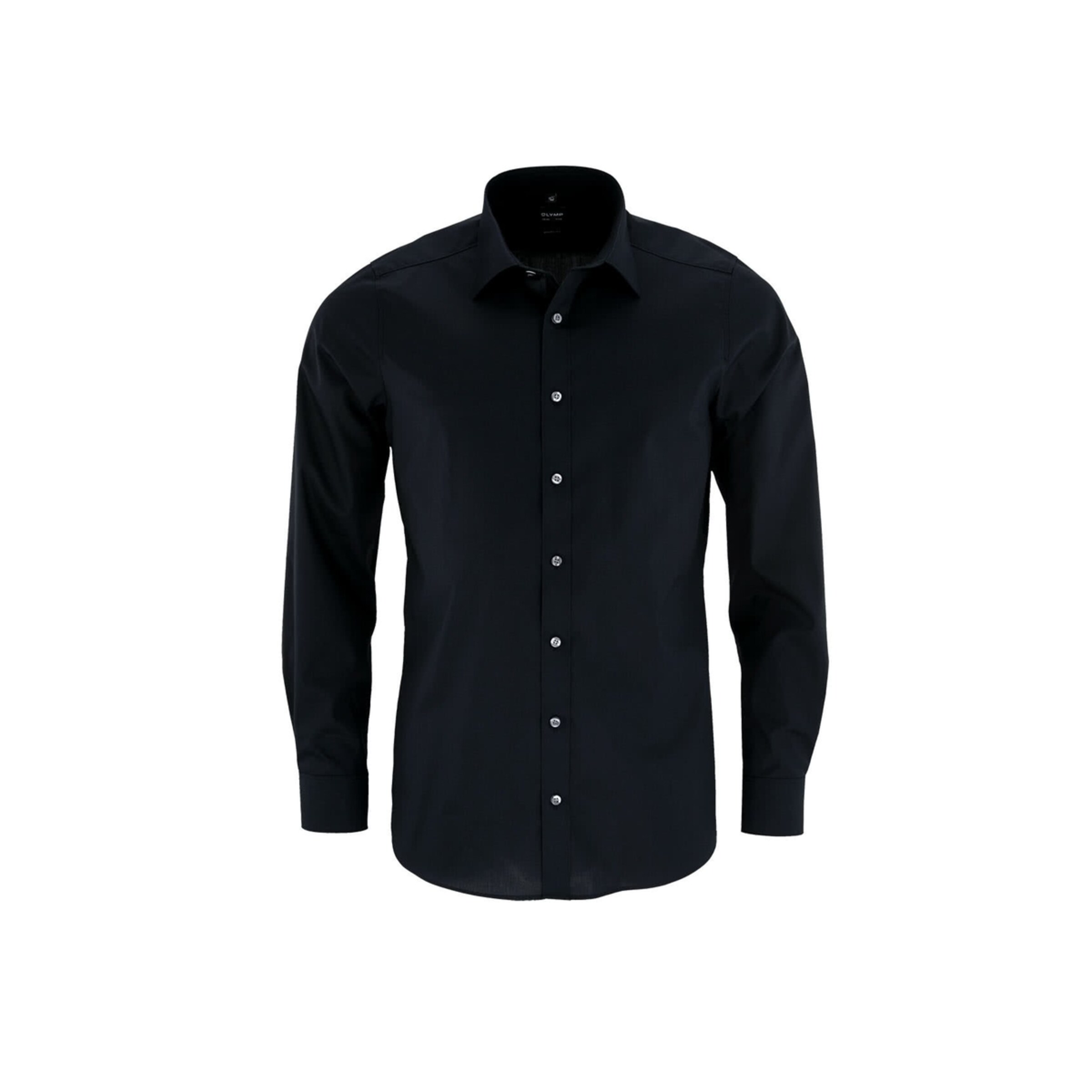OLYMP Slim Fit Hemd 'Level Five' in Schwarz: Vorderseite