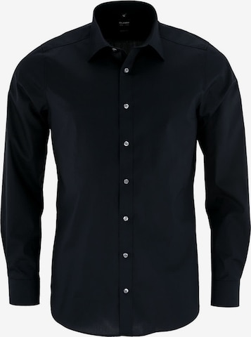 Coupe slim Chemise business 'Level Five' OLYMP en noir : devant