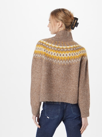 GAP Sweater 'BRUSHED FAIRISLE' in Brown