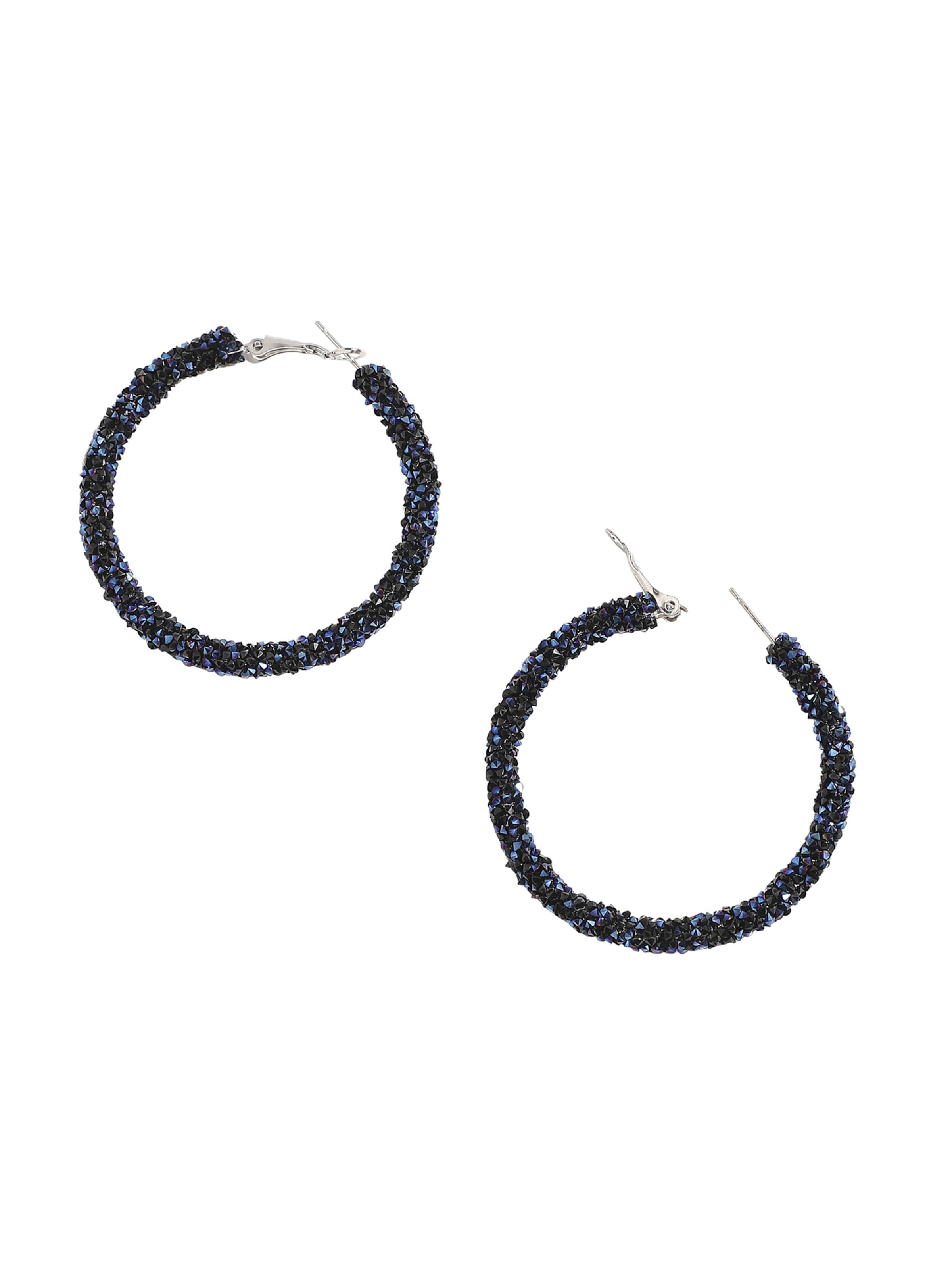 SOHI Ohrringe ' Janis ' in Blau: Vorderseite