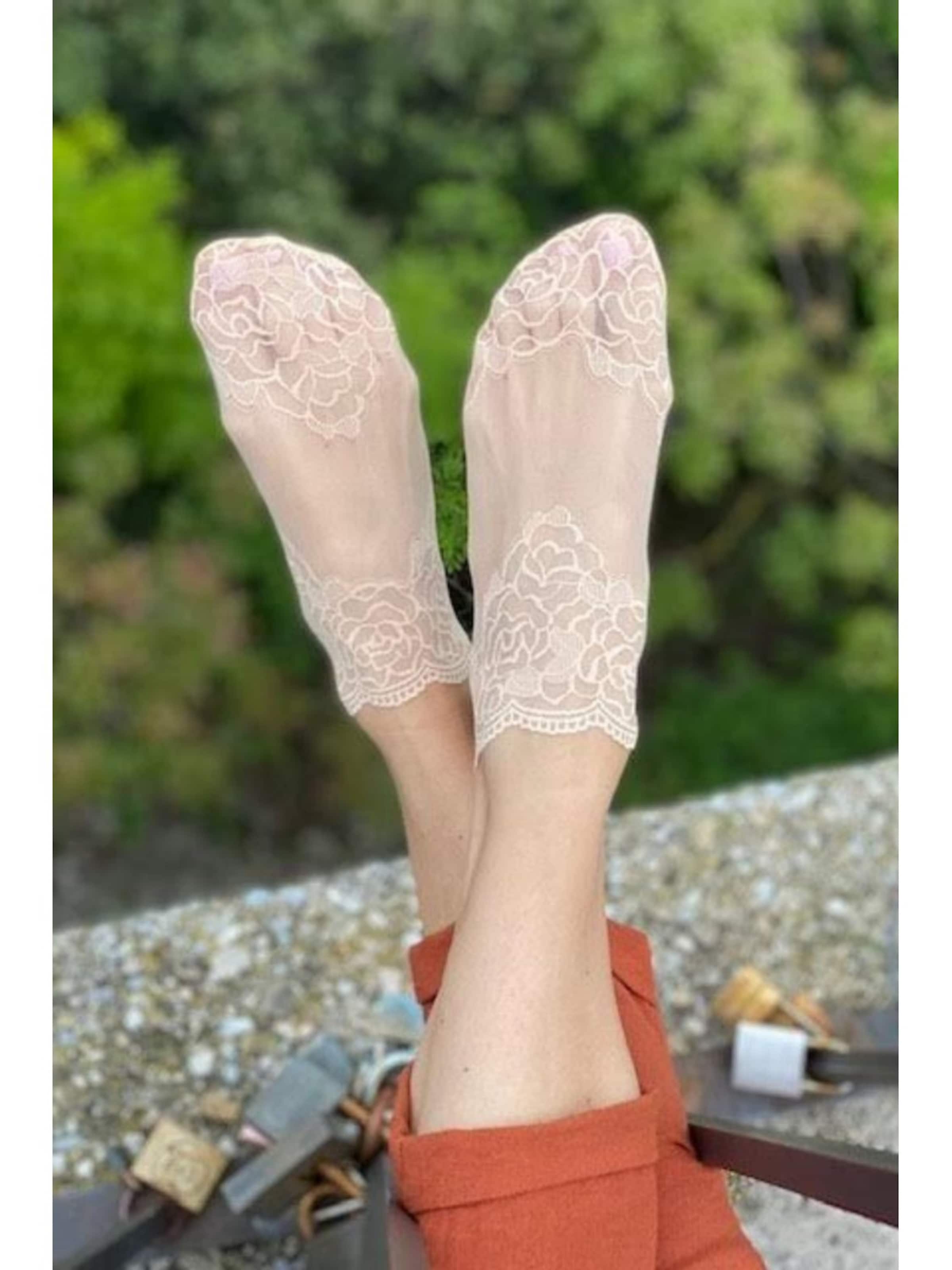 Chaussettes 'Teresa' Sokisahtel en beige
