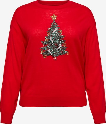 Pull-over 'VMCNEW' Vero Moda Curve en rouge : devant