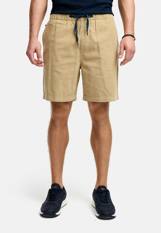 Regular Pantalon 'Polle' INDICODE JEANS en beige : devant