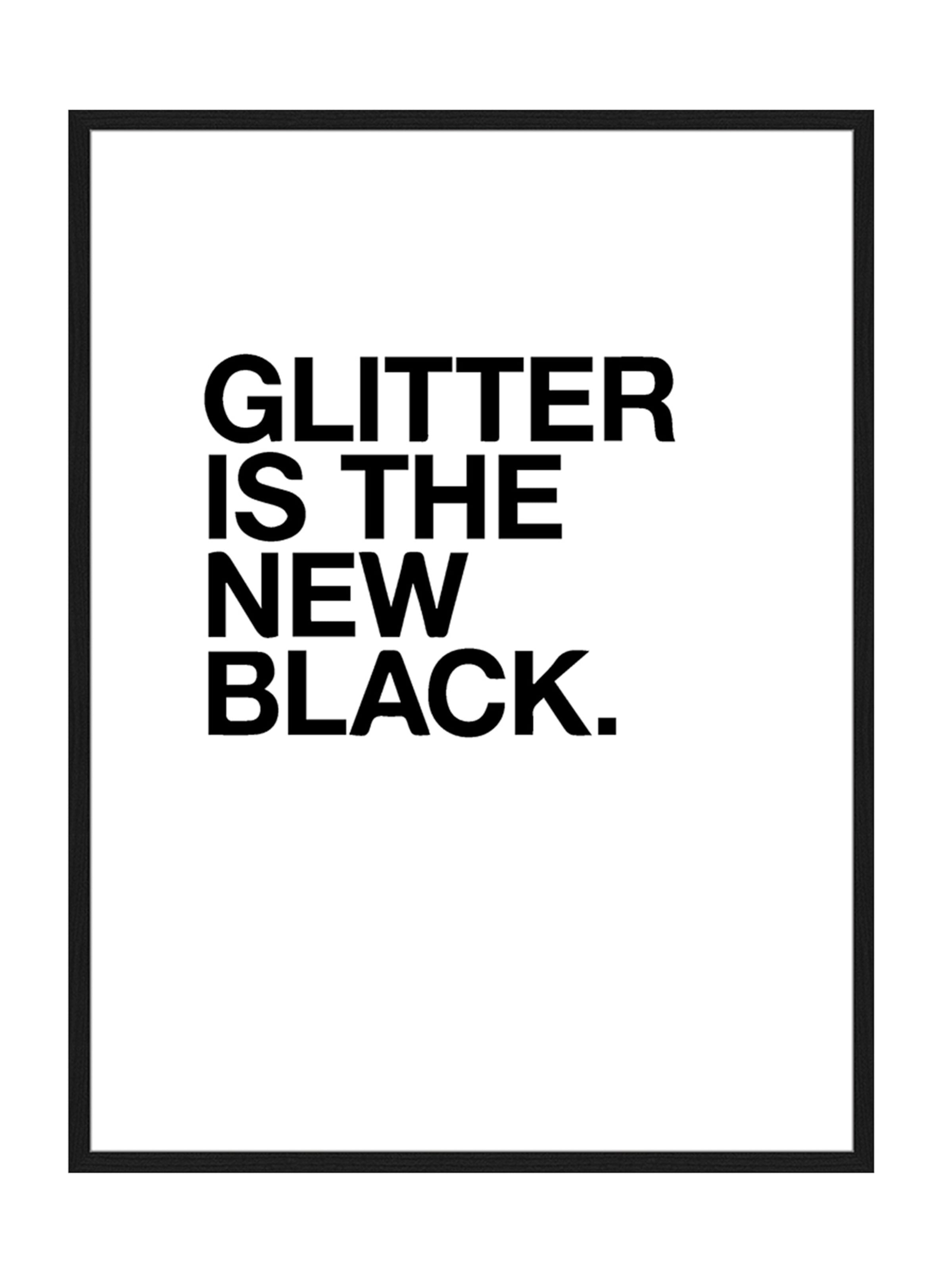 Liv Corday Image 'Glitter is the New Black' in White: front
