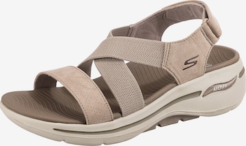 SKECHERS Strap Sandals ' Go Walk Arch Fit Treasured Komfort' in Beige: front